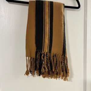 Forever 21 Striped Brown and Black Scarf